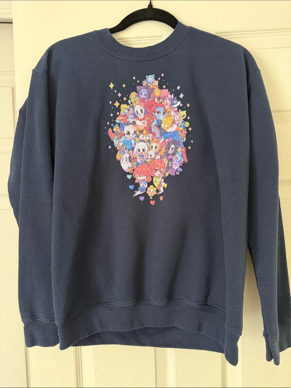 Navy Undertale Fan Art Crewneck Sweatshirt